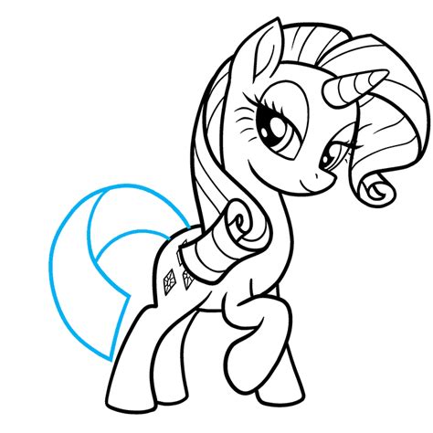 How To Draw Rarity From My Little Pony Really Easy Drawing Tutorial