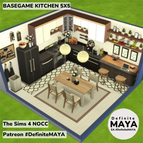 BASEGAME KITCHEN 5x5 DefiniteMAYA Sims Sims House Sims Freeplay