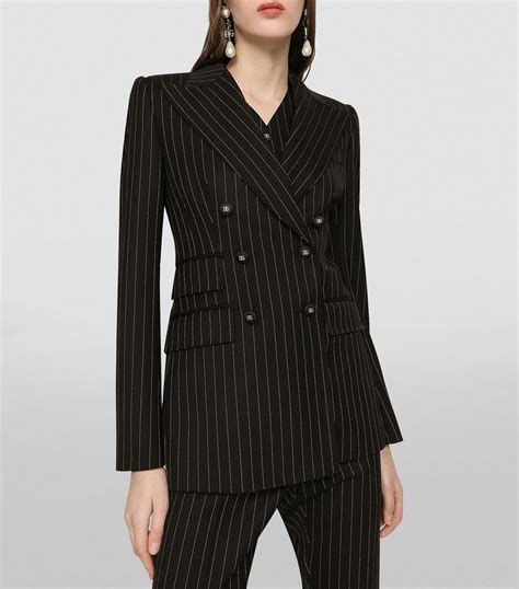 Dolce And Gabbana Wool Blend Pinstripe Blazer Harrods Us