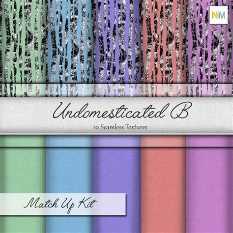 Second Life Marketplace Undomesticated B Matchup Kit 10 Seamless Fabric Textures Nm