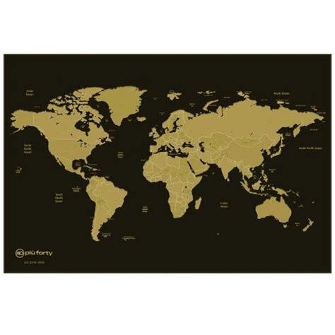 Mappa Del Mondo Da Grattare Scratch Off World Map X Cm Pi Forty