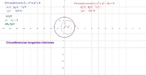 Posiciones Relativas De Dos Circunferencias GeoGebra