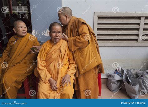 Three Female Monks Editorial Stock Image Image Of Mahapajapati 55812164