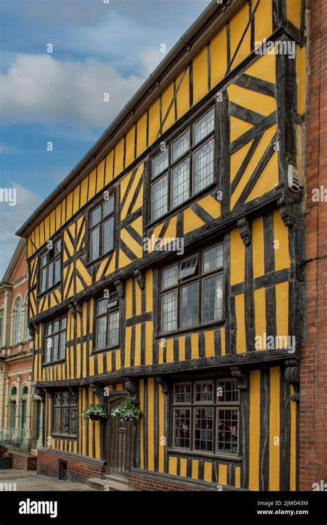 Tudor Half Timbered Building Ludlow Shropshire England Stock Photo