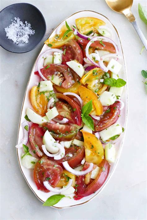 Heirloom Tomato Salad With Cucumber And Herbs It S A Veg World After All