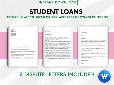 Student Loans Credit Dispute Letter Template Late Payments Removal Co