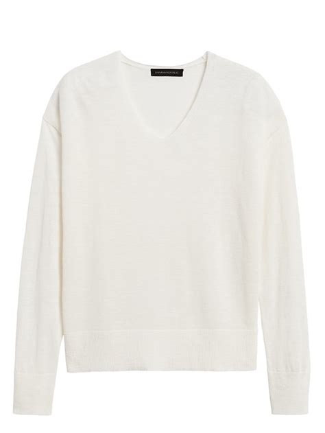 Banana Republic Petite Relaxed Linen Blend Sweater