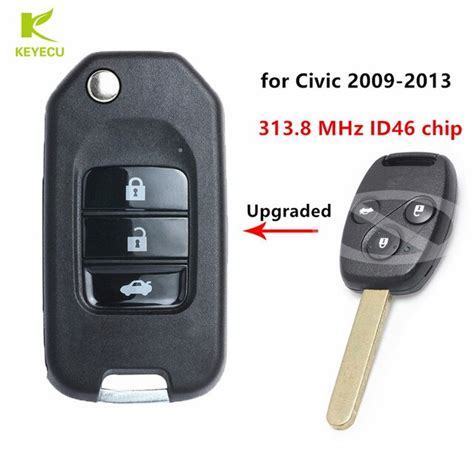 KEYECU Replacement Upgraded Flip Remote Car Key Fob 3 Button 313 8 MHz