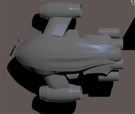 The Reaper Aka Sabre Hardsurface Spaceship Done Polycount