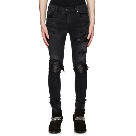 Amiri Denim Mx1 Slim Jeans In Black For Men Lyst