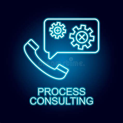 Process Consulting Line Color Icons Element Of Human Resources Icon