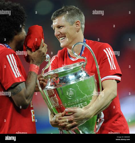 London UK 25th May 2013 Munich S Bastian Schweinsteiger Carries The