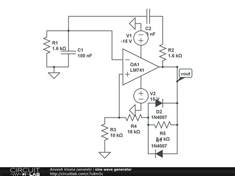 Sine Wave Generator Schematic Circuit Diagram