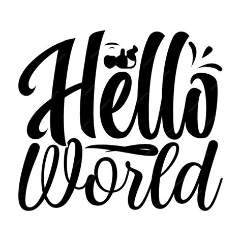 Premium Vector | Hello world SVG