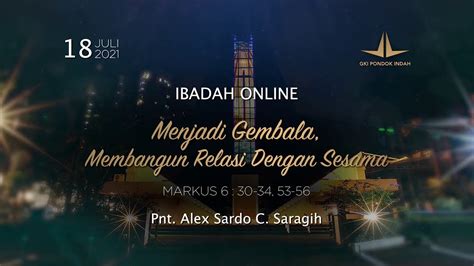 Ibadah Online Gkipi Minggu Juli Youtube