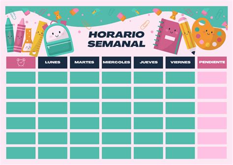 Horarios De Clases ️ Plantillas Gratis Editables 2024