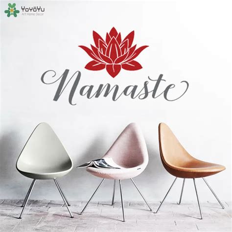 Yoyoyu Wall Decal Namaste Lotus Flower Wall Stickers Ganesha Mandala