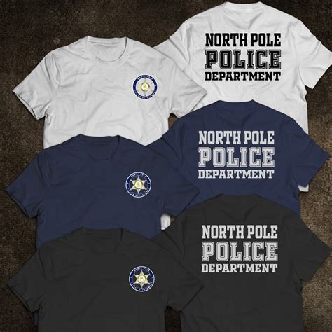 New North Pole Police Department Us United States Special Force T Shirt Etsy