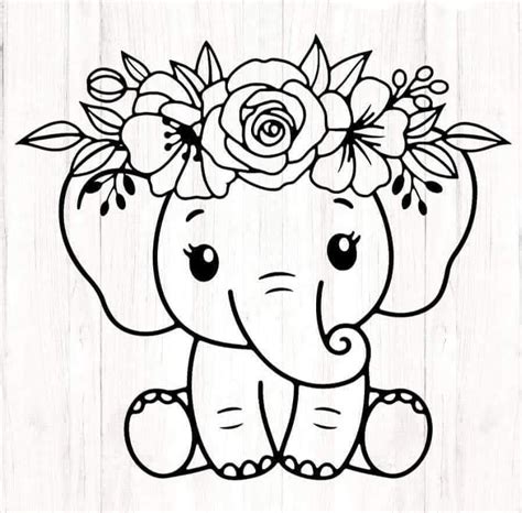 Pin By Wendy Jenkins On Critcut Elephant Coloring Page Coloring Book