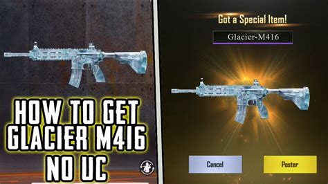 HOW TO GET GLACIER M416 IN PUBG MOBILE WITHOUT UC PUBG MOBILE FREE