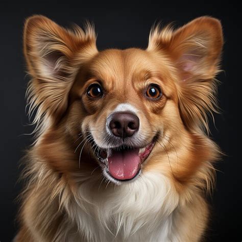 Premium AI Image | Corgi Charisma Head Portrait on White Background