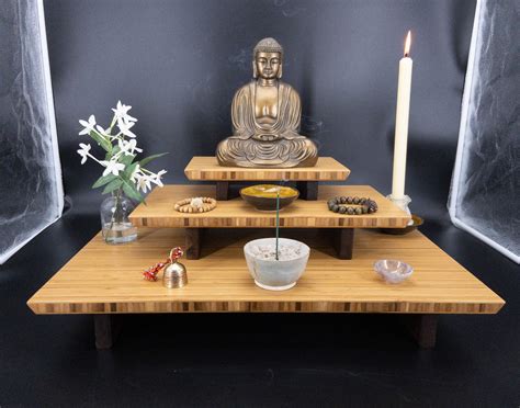 Beautifully Handcrafted 3 Tier Buddhist Altars With 3 Etsy