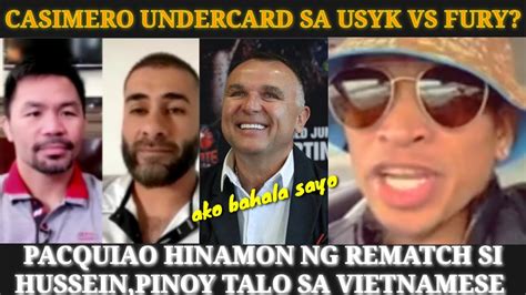 Good News Kay Casimero Pacquiao Hinamon Ng Rematch Si Hussein Pinoy