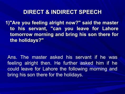 direct  direct speech