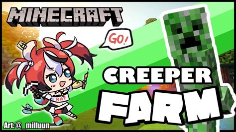 ≪minecraft≫ Lets Build A Creeper Farm Youtube