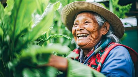 Outdoor Portrait Happy Elderly Latina Premium AI Generated Image