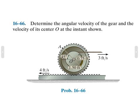 Solved Determine The Angular Velocity Of The Gear And The