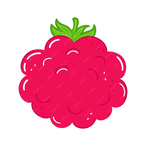 Premium Vector Cute Funny Raspberries Character Vector Hand Drawn