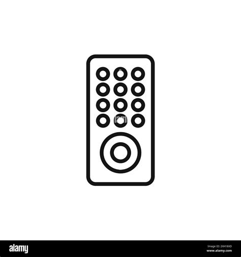 Remote Control Icon Logo Sign Vector Outline In Black And White Color