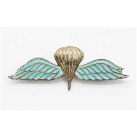 Parachute Regiment Sterling Silver Enamel Sweetheart Brooch