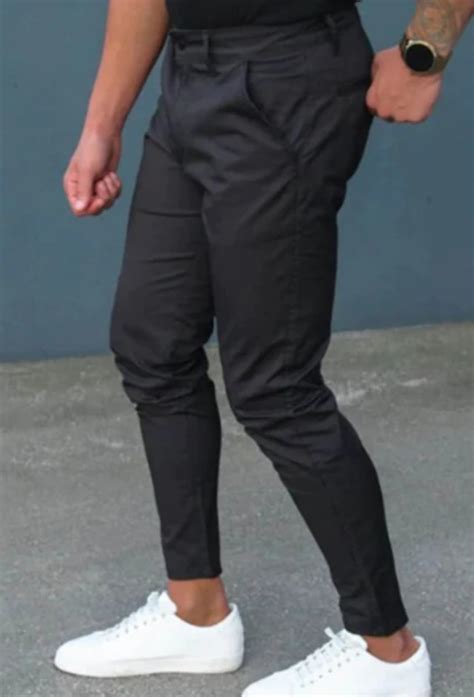 Spring And Autumn Slim Fit Men's Business Casual Pants Long Pants 3D ...