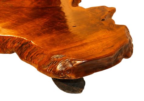 Mid Century Live Edge Wood Tree Slab Coffee Table - Mary Kay's Furniture