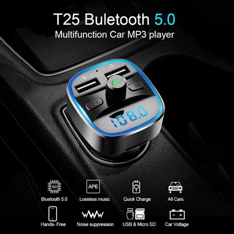 Transmetteur Fm Bluetooth T Chargeur Double Grandado