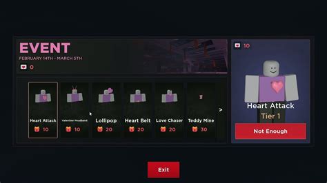 This Is Everything In The Roblox Evade Valentine S Day Event Menu