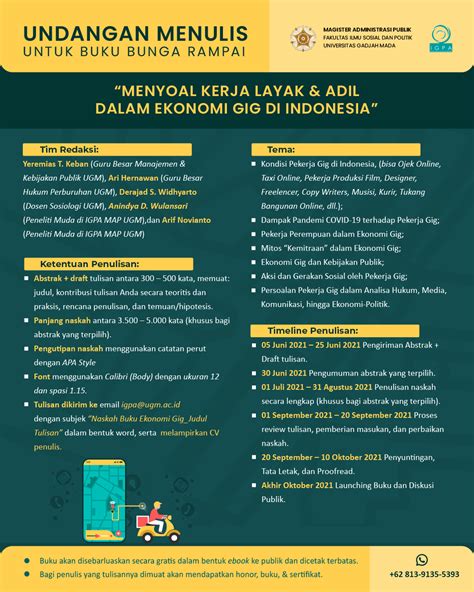 Call For Papers Menyoal Kerja Layak Dan Adil Dalam Ekonomi Gig Di