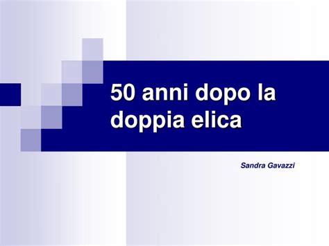 PPT 50 Anni Dopo La Doppia Elica PowerPoint Presentation Free