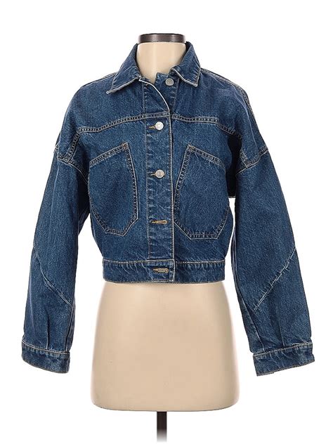 Bdg 100 Cotton Solid Blue Denim Jacket Size Xs 53 Off Thredup