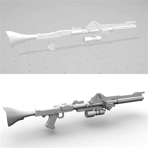 D Model Star Wars Clone Wars Dc Blaster Rifle File Etsy Uk