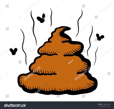Digital Illustration Poop Doodle Stock Illustration 1436827928