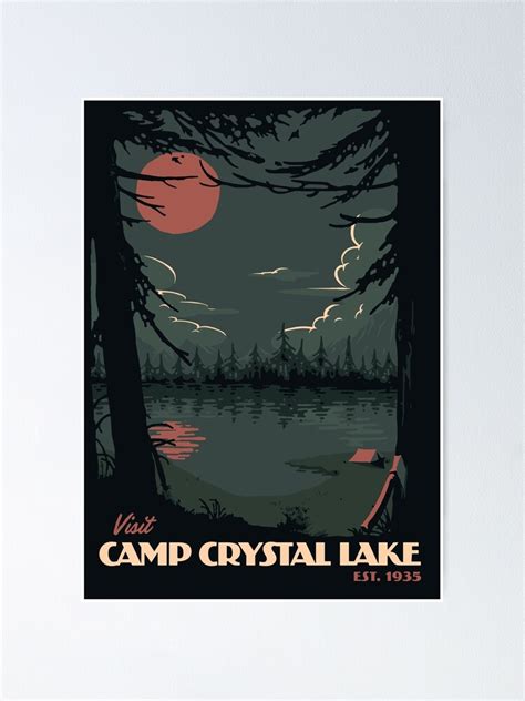 Visit Camp Crystal Lake Travel Poster Poster For Sale By Mathiole