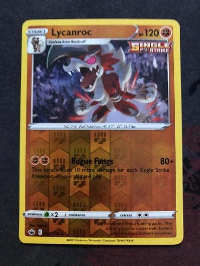 Lycanroc Chilling Reign 2021 Reverse Holo Pokemon Karta Aukro