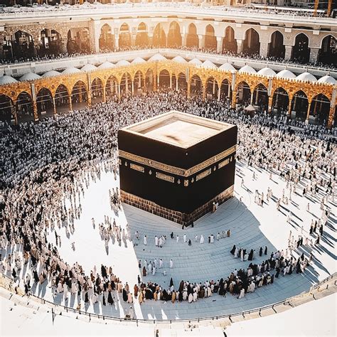 A Daytime View Of The Kaaba In Mecca Premium Ai Generated Image