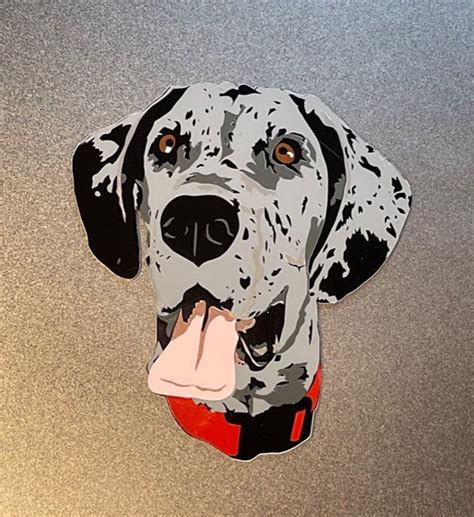 Merle Great Dane Magnet Merle Great Dane Sticker Great Dane Etsy