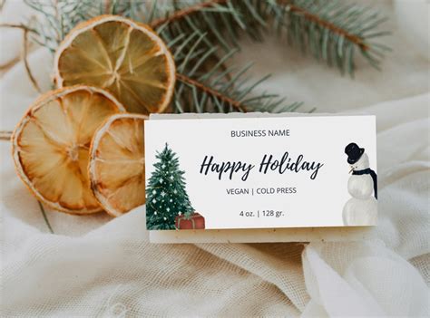 Christmas Soap Label Template, Editable Soap Label Template, DIY Soap ...