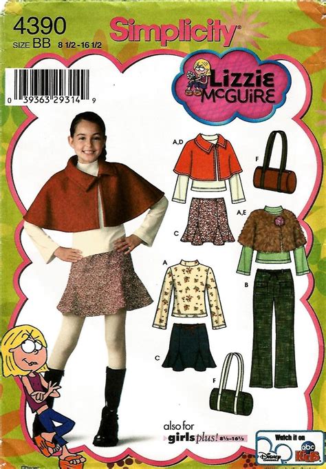 Simplicity Disney Lizzie Mcguire Sewing Pattern Your Choice Sizes Child