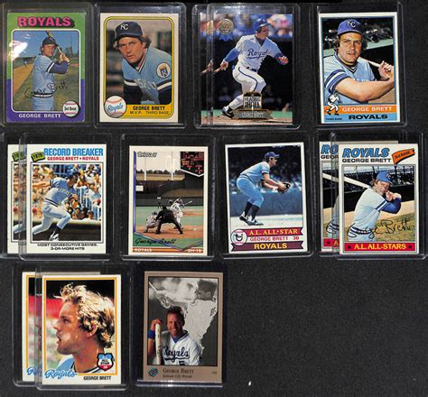 Lot Detail Lot Of 100 Assorted George Brett Cards W 1975 Topps Rookie